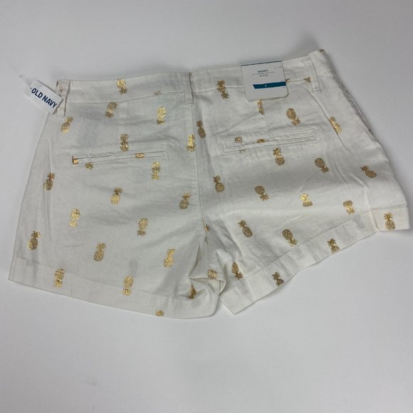 Old Navy Pineapple Print Shorts Women's Size 2 NWT - Picture 2 of 10